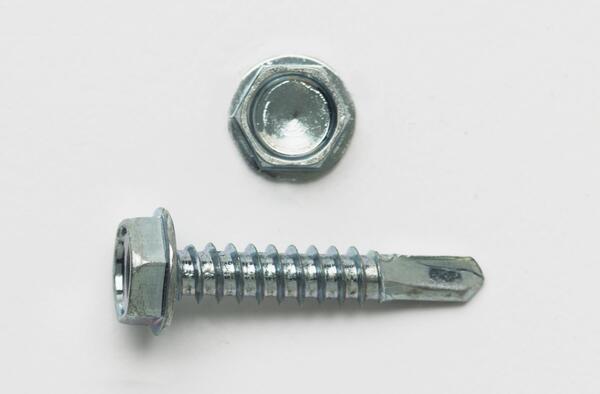 PC1434HT 1/4-14 (3/8 HEX) X 3/4 HEX WASHER HEAD UNSLOT TYPE 3 SELF DRILL SCREW ZINC PLATED